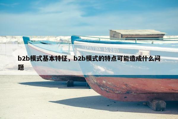b2b模式基本特征，b2b模式的特点可能造成什么问题