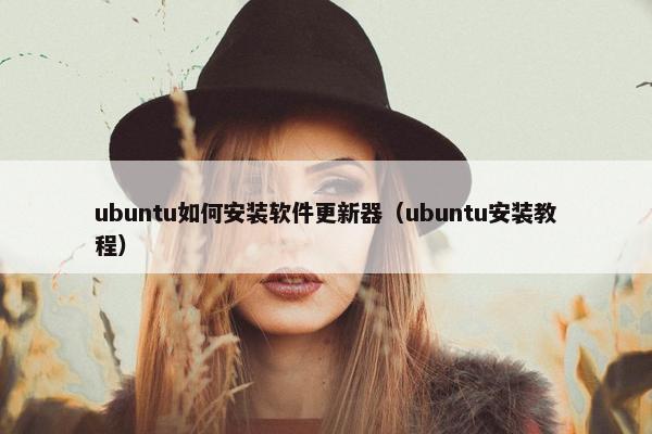 ubuntu如何安装软件更新器（ubuntu安装教程）