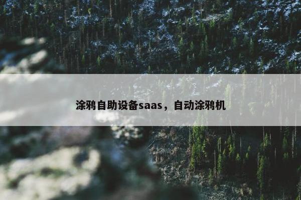 涂鸦自助设备saas，自动涂鸦机