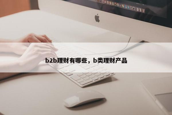 b2b理财有哪些，b类理财产品