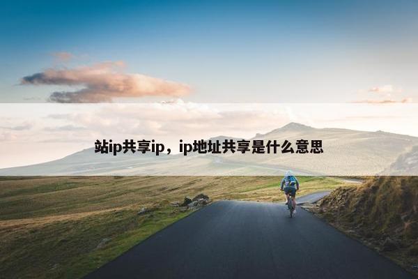 站ip共享ip，ip地址共享是什么意思
