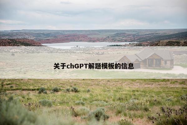 关于chGPT解题模板的信息