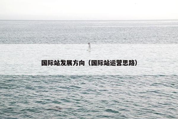 国际站发展方向（国际站运营思路）