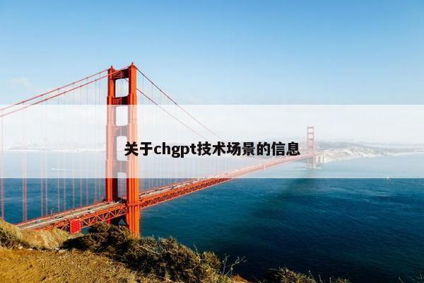 关于chgpt技术场景的信息