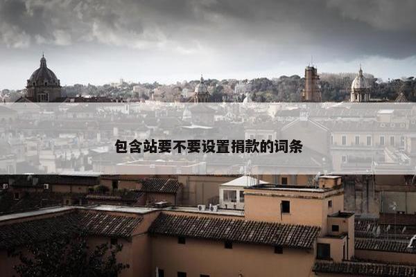 包含站要不要设置捐款的词条