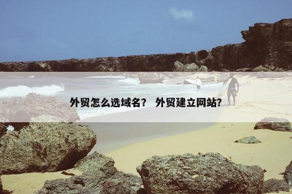 外贸怎么选域名？ 外贸建立网站？