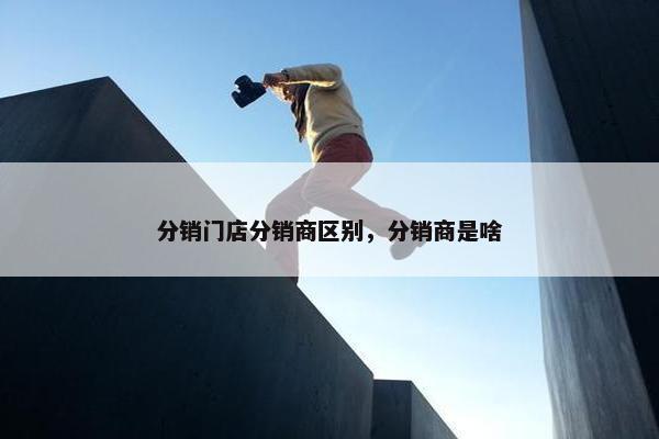 分销门店分销商区别，分销商是啥