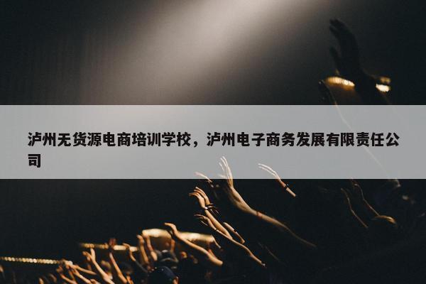 泸州无货源电商培训学校，泸州电子商务发展有限责任公司