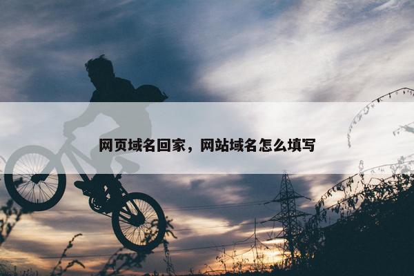 网页域名回家，网站域名怎么填写
