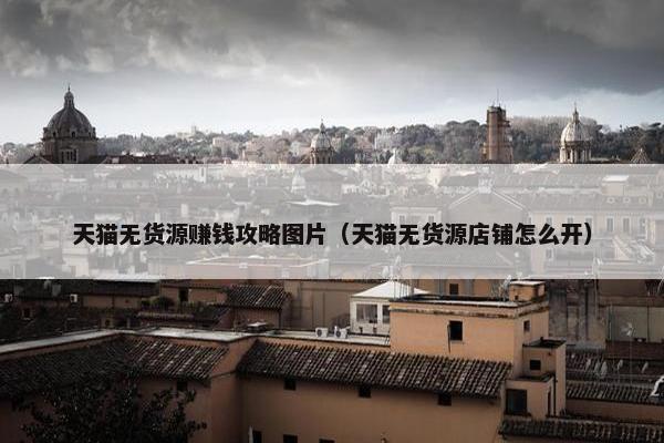 天猫无货源赚钱攻略图片（天猫无货源店铺怎么开）