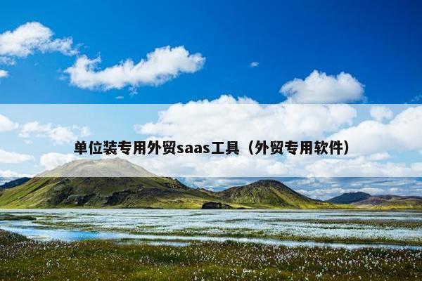 单位装专用外贸saas工具（外贸专用软件）