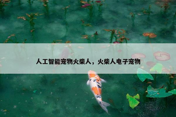 人工智能宠物火柴人，火柴人电子宠物
