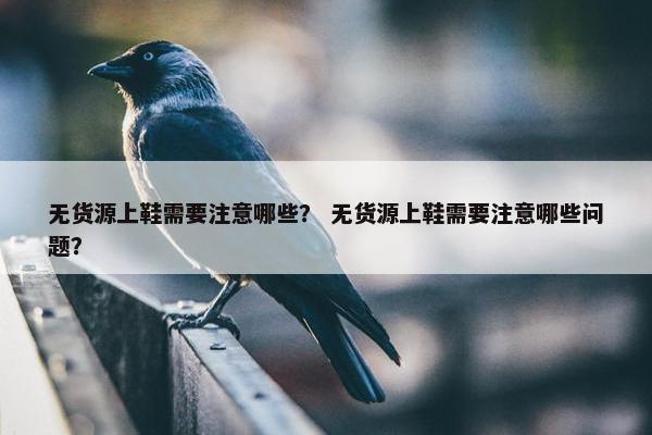 无货源上鞋需要注意哪些？ 无货源上鞋需要注意哪些问题？