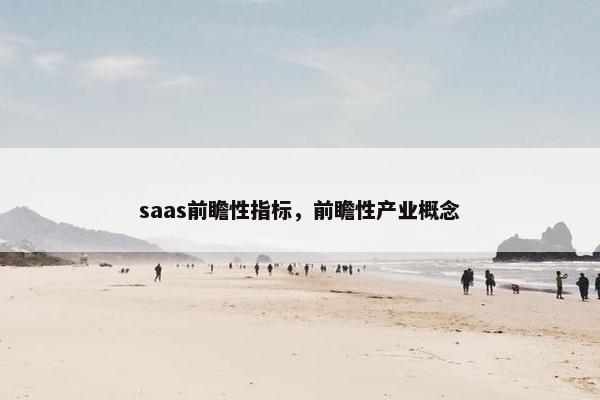 saas前瞻性指标，前瞻性产业概念