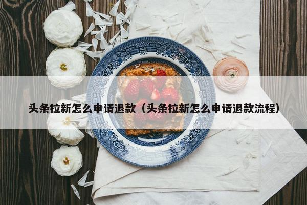 头条拉新怎么申请退款（头条拉新怎么申请退款流程）