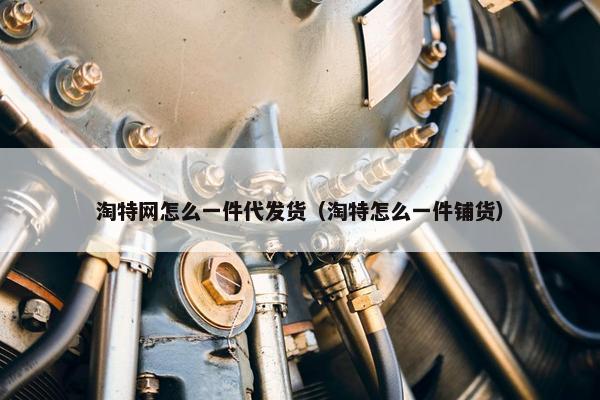 淘特网怎么一件代发货（淘特怎么一件铺货）