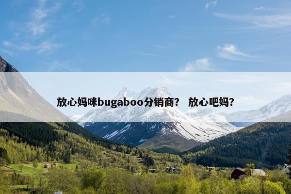 放心妈咪bugaboo分销商？ 放心吧妈？