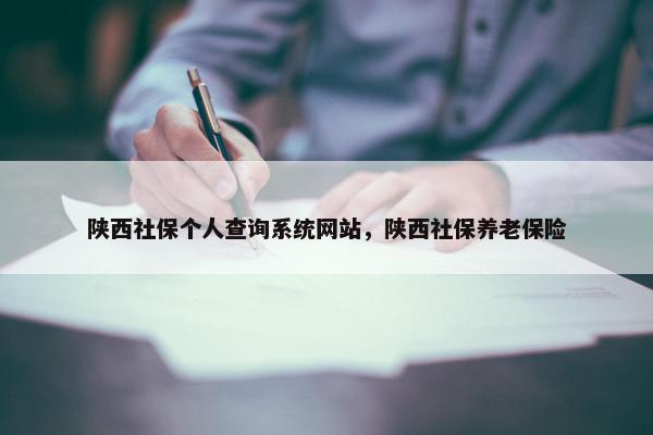 陕西社保个人查询系统网站，陕西社保养老保险