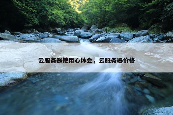 云服务器使用心体会，云服务器价格