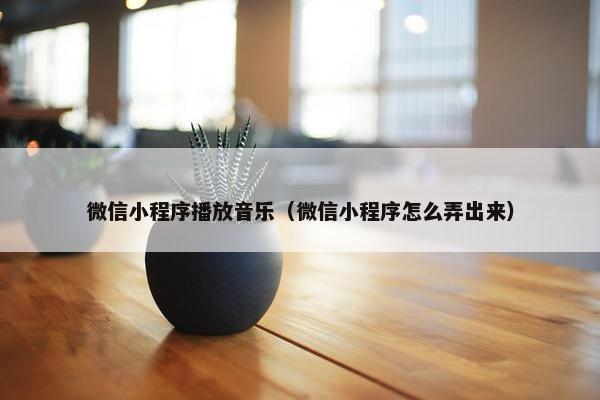 微信小程序播放音乐（微信小程序怎么弄出来）
