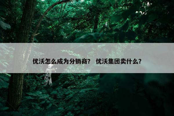 优沃怎么成为分销商？ 优沃集团卖什么？
