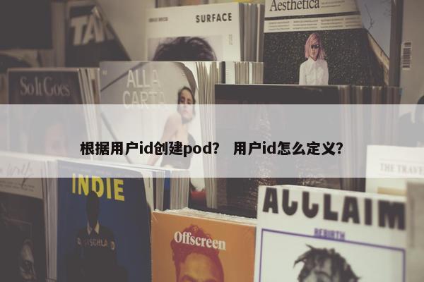 根据用户id创建pod？ 用户id怎么定义？