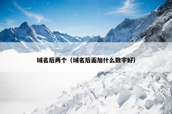 域名后两个（域名后面加什么数字好）