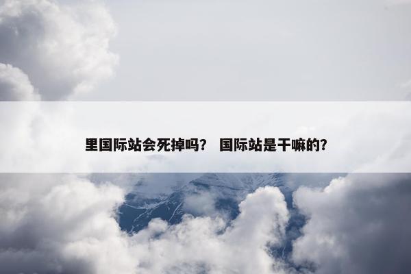 里国际站会死掉吗？ 国际站是干嘛的？
