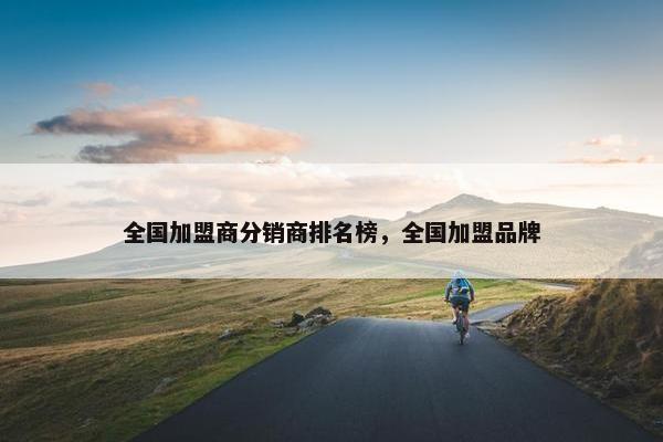 全国加盟商分销商排名榜，全国加盟品牌