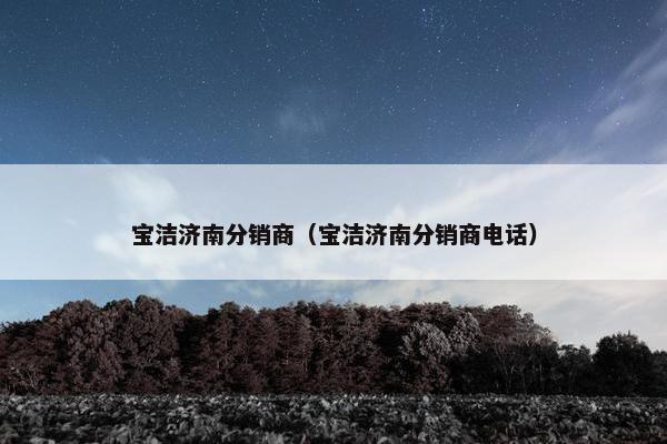 宝洁济南分销商（宝洁济南分销商电话）