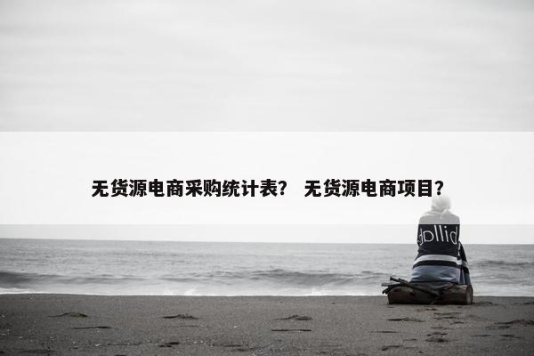 无货源电商采购统计表？ 无货源电商项目？