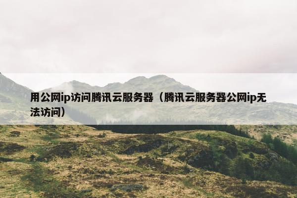 用公网ip访问腾讯云服务器（腾讯云服务器公网ip无法访问）