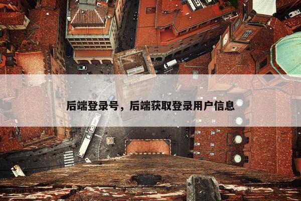 后端登录号，后端获取登录用户信息