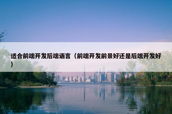 适合前端开发后端语言（前端开发前景好还是后端开发好）