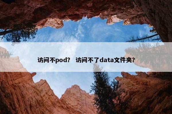 访问不pod？ 访问不了data文件夹？