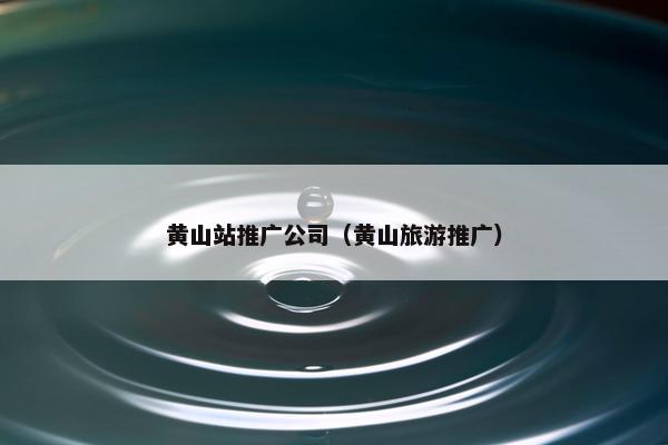 黄山站推广公司（黄山旅游推广）