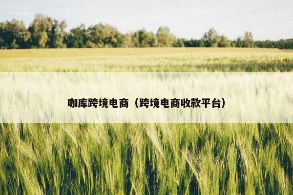 咖库跨境电商（跨境电商收款平台）