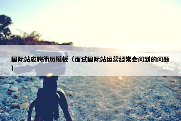 国际站应聘简历模板（面试国际站运营经常会问到的问题）
