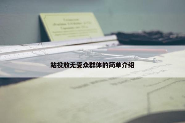 站投放无受众群体的简单介绍