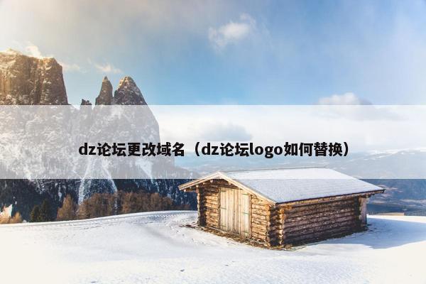 dz论坛更改域名（dz论坛logo如何替换）