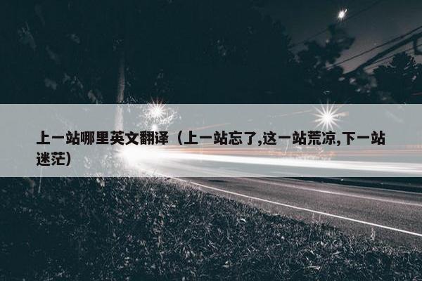 上一站哪里英文翻译（上一站忘了,这一站荒凉,下一站迷茫）