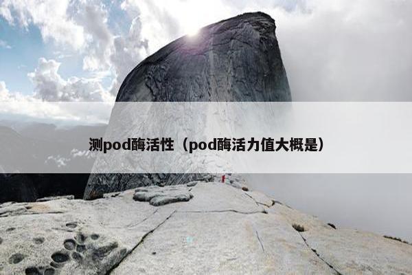 测pod酶活性（pod酶活力值大概是）