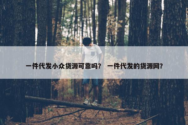 一件代发小众货源可靠吗？ 一件代发的货源网？