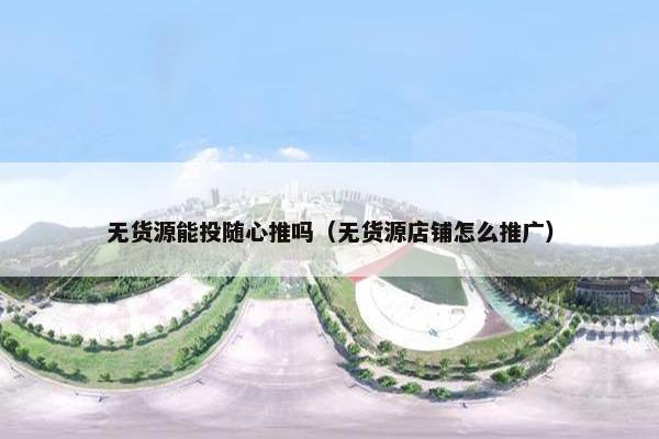 无货源能投随心推吗（无货源店铺怎么推广）
