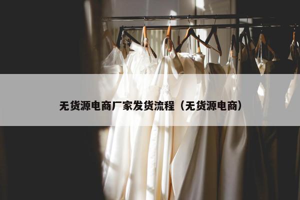 无货源电商厂家发货流程（无货源电商）