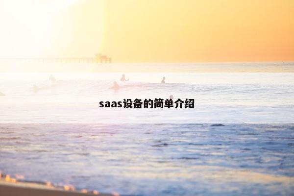 saas设备的简单介绍