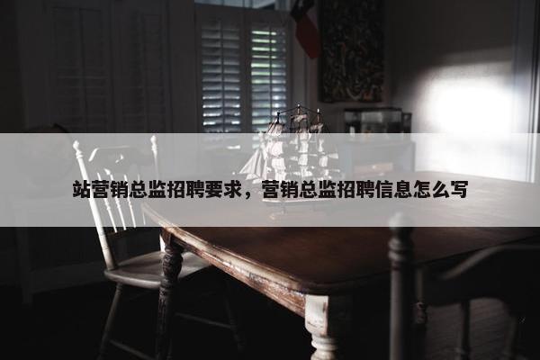 站营销总监招聘要求，营销总监招聘信息怎么写