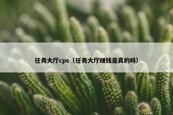 任务大厅cps（任务大厅赚钱是真的吗）