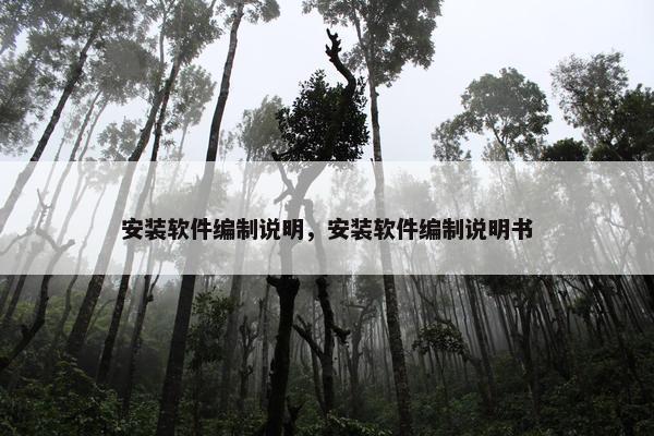 安装软件编制说明，安装软件编制说明书
