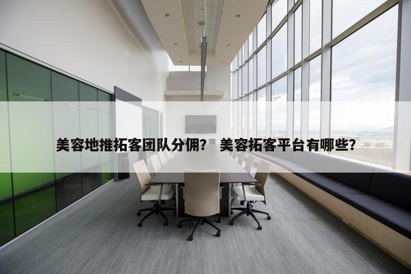 美容地推拓客团队分佣？ 美容拓客平台有哪些？